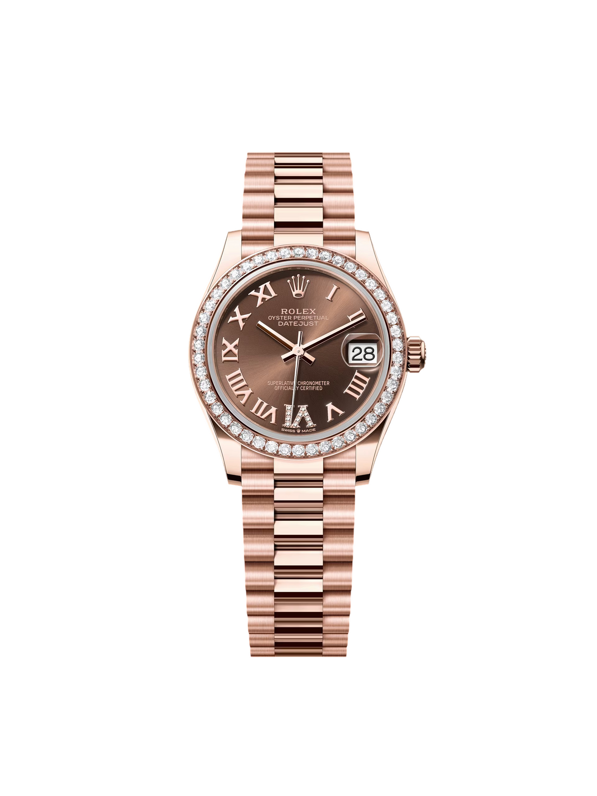 【1:1 Super Clone】 Datejust m278285RBR-0016 Chocolate 31mm Dial