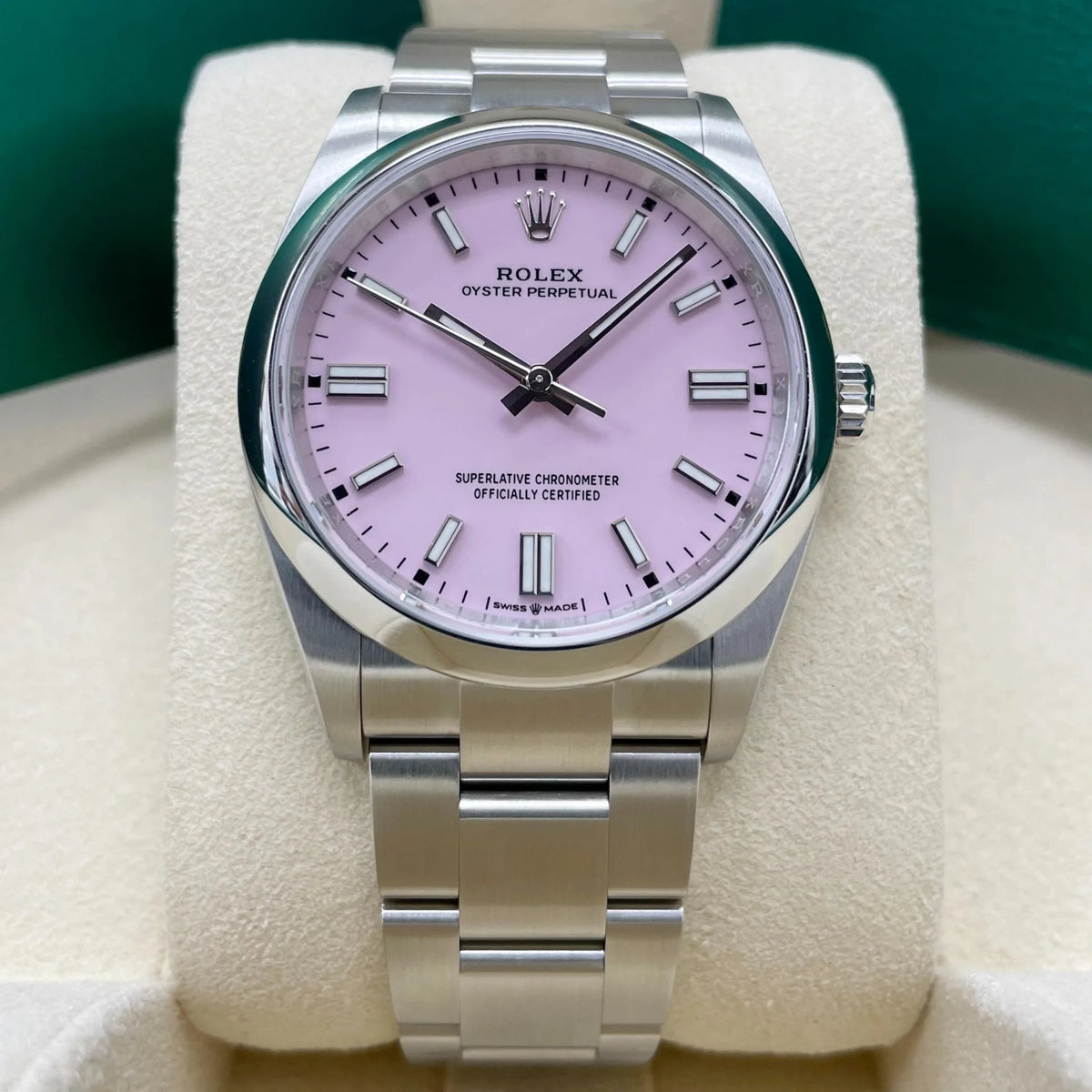 【1:1 Super Clone】 Oyster Perpetual 36mm 126000-0008 Candy Pink Dial Oyster Stainless Steel