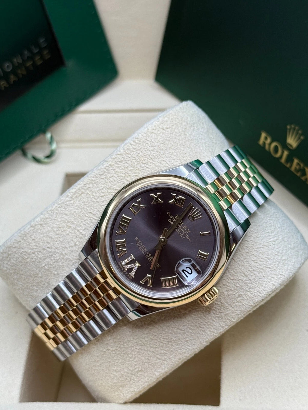 【1:1 Super Clone】 Datejust m278243-0013/0014  31mm Dark Grey Dial Yellow Rolesor Oyster Watch