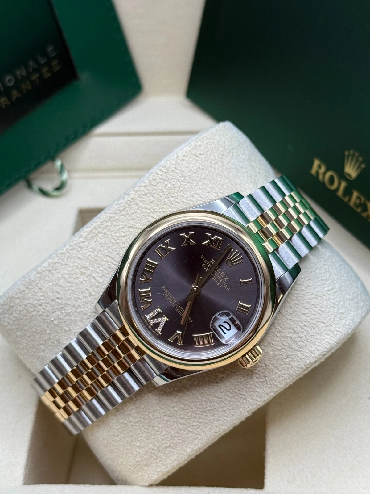 【1:1 Super Clone】 Datejust m278243-0013/0014  31mm Dark Grey Dial Yellow Rolesor Oyster Watch