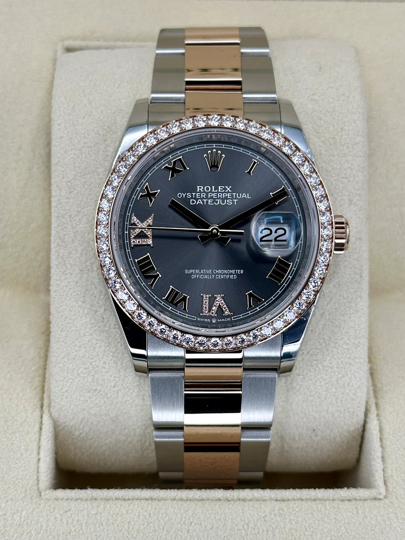 【1:1 Super Clone】  Datejust 36mm 126281 Slate Dial Oyster Bracelet