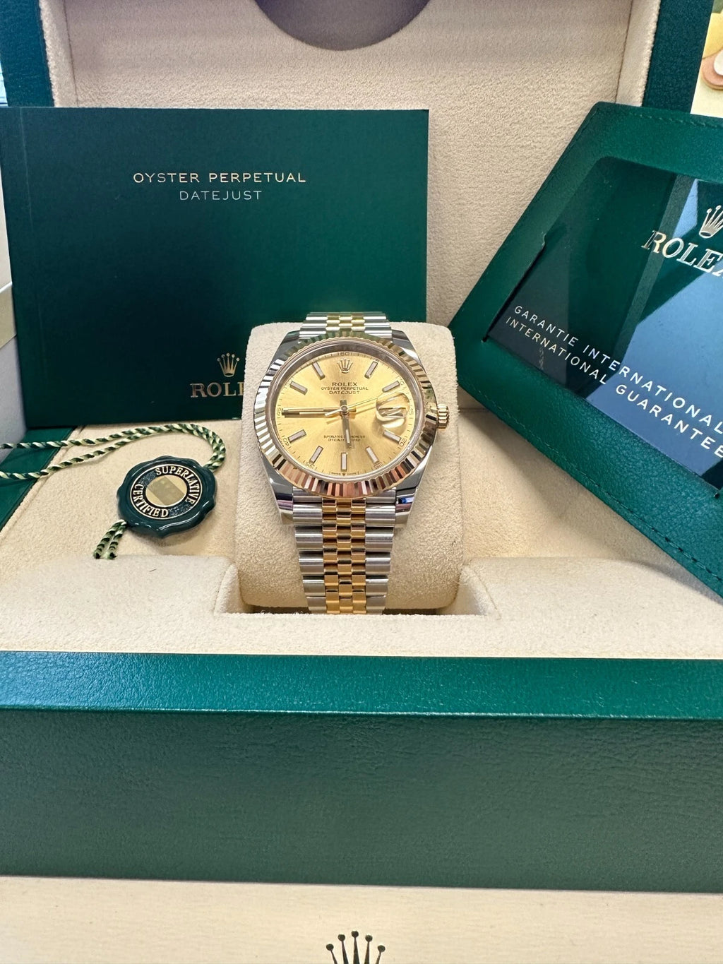 【1:1 Super Clone】  Datejust 41mm 126333 Champagne Index Jubilee Steel and Yellow Gold Mens Watch