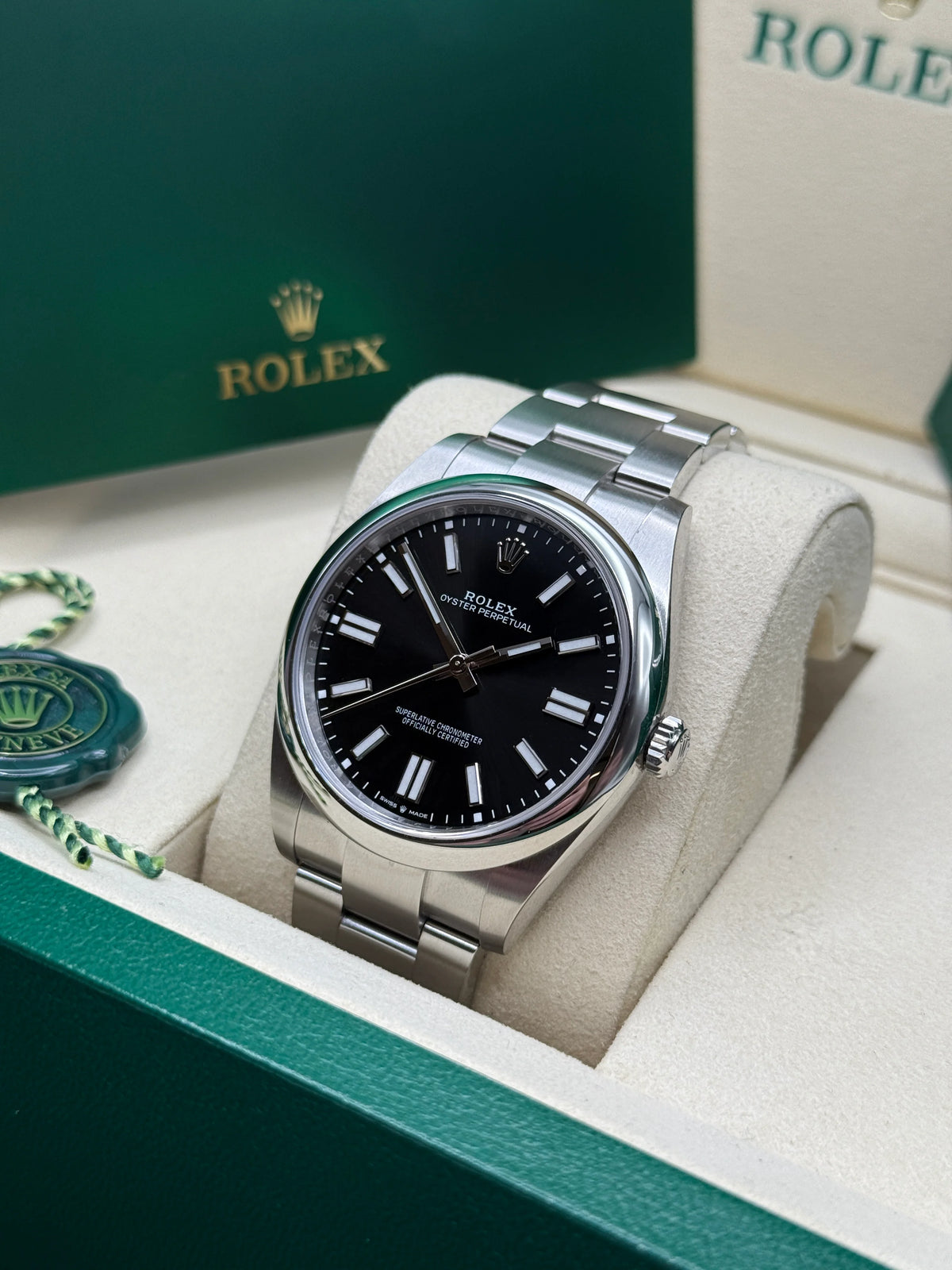 【1:1 Super Clone】  Oyster-Perpetual 41mm 124300-0002 Stainless Steel Black Index Dial Watch