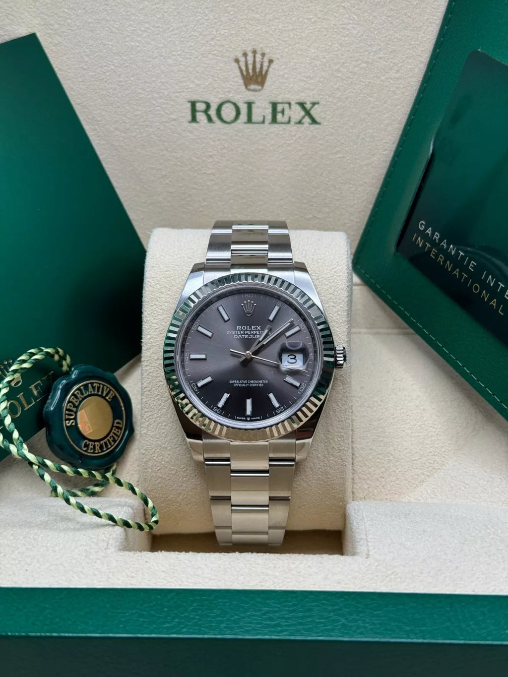 【1:1 Super Clone】  Datejust 41mm 126334 Dark Rhodium Index Jubilee Stainless Steel
