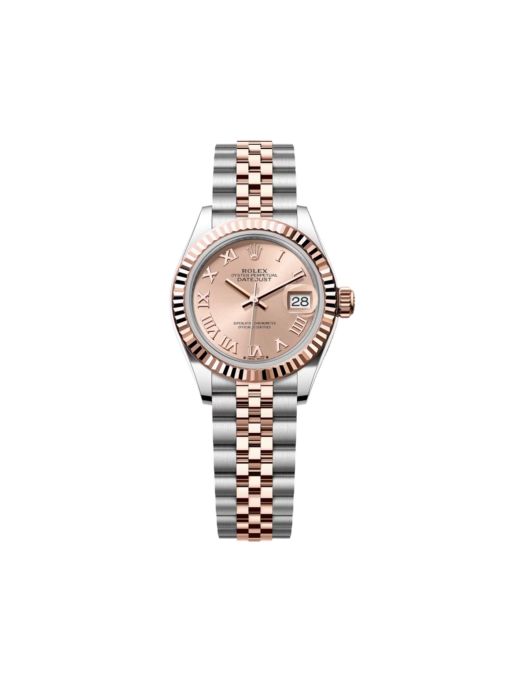【1:1 Super Clone】 Lady-Datejust 28mm 279171 Pink Roman Oyster Stainless Steel and Rose Gold