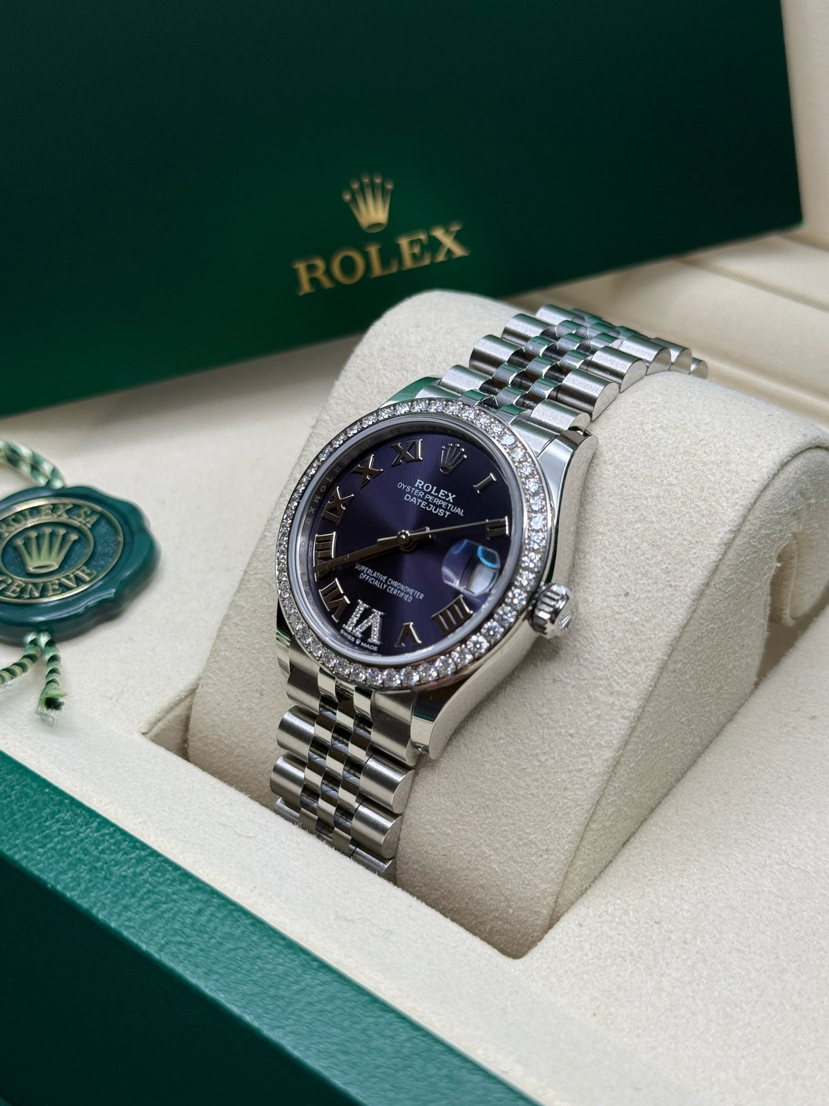 【1:1 Super Clone】 Datejust m278384RBR-0029/0030 Aubergine 31mm Dial Jubilee Watch
