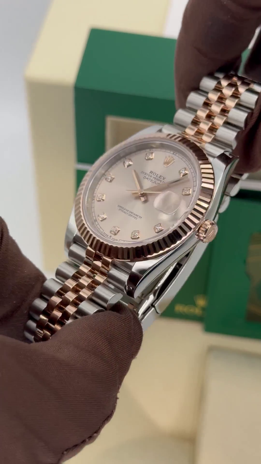 【1:1 Super Clone】 Datejust 41mm 126331 Sundust Diamond Jubilee Steel and Everose Gold Watch