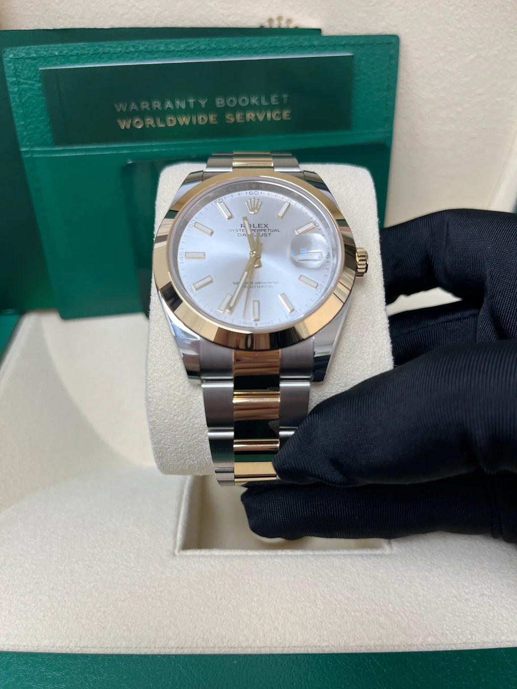 【1:1 Super Clone】 Datejust 41mm 126303 Silver Index Oyster Steel and Yellow Gold Mens Watch