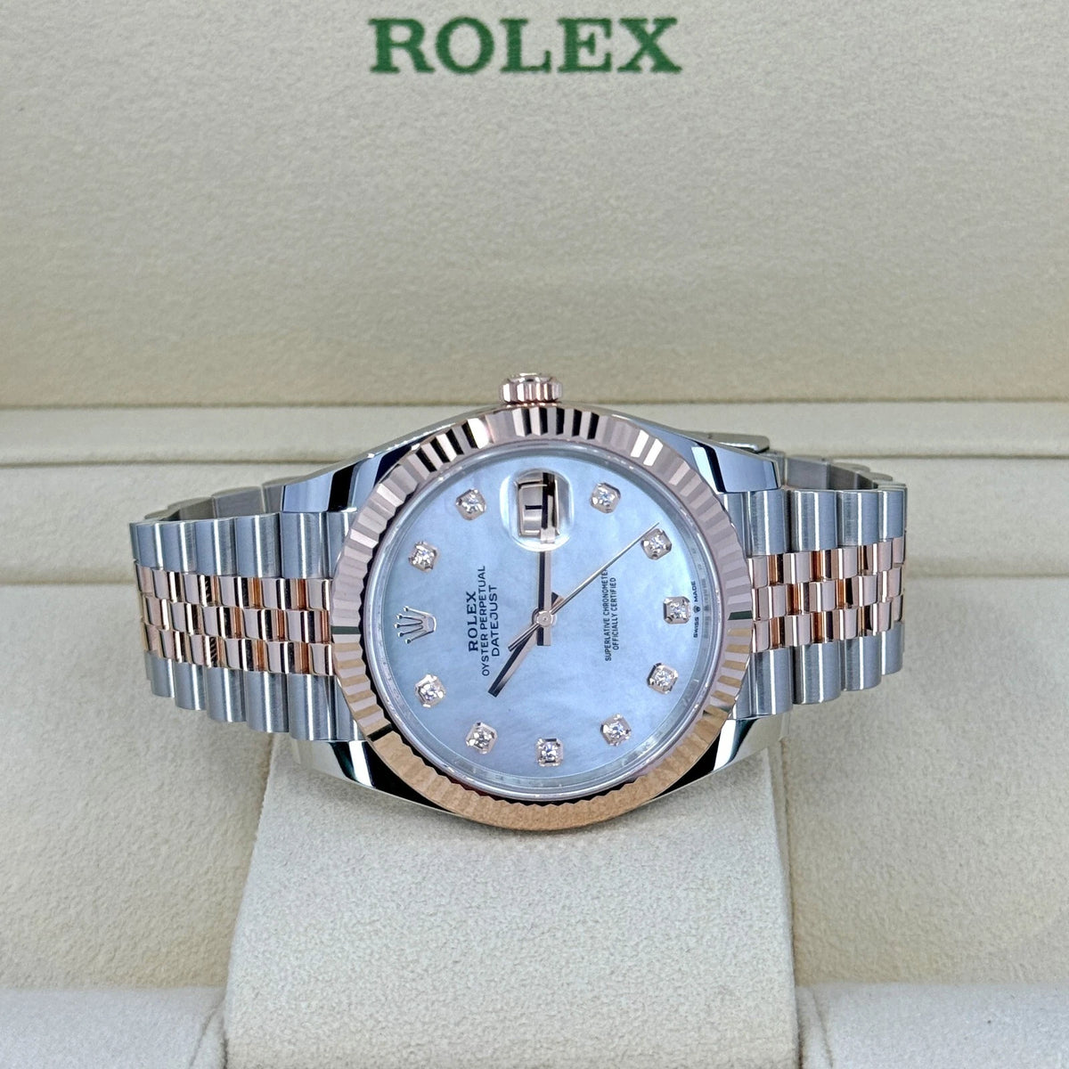 【1:1 Super Clone】 Datejust 41mm 126331 MOP Diamond Jubilee Steel and Rose Gold Watch