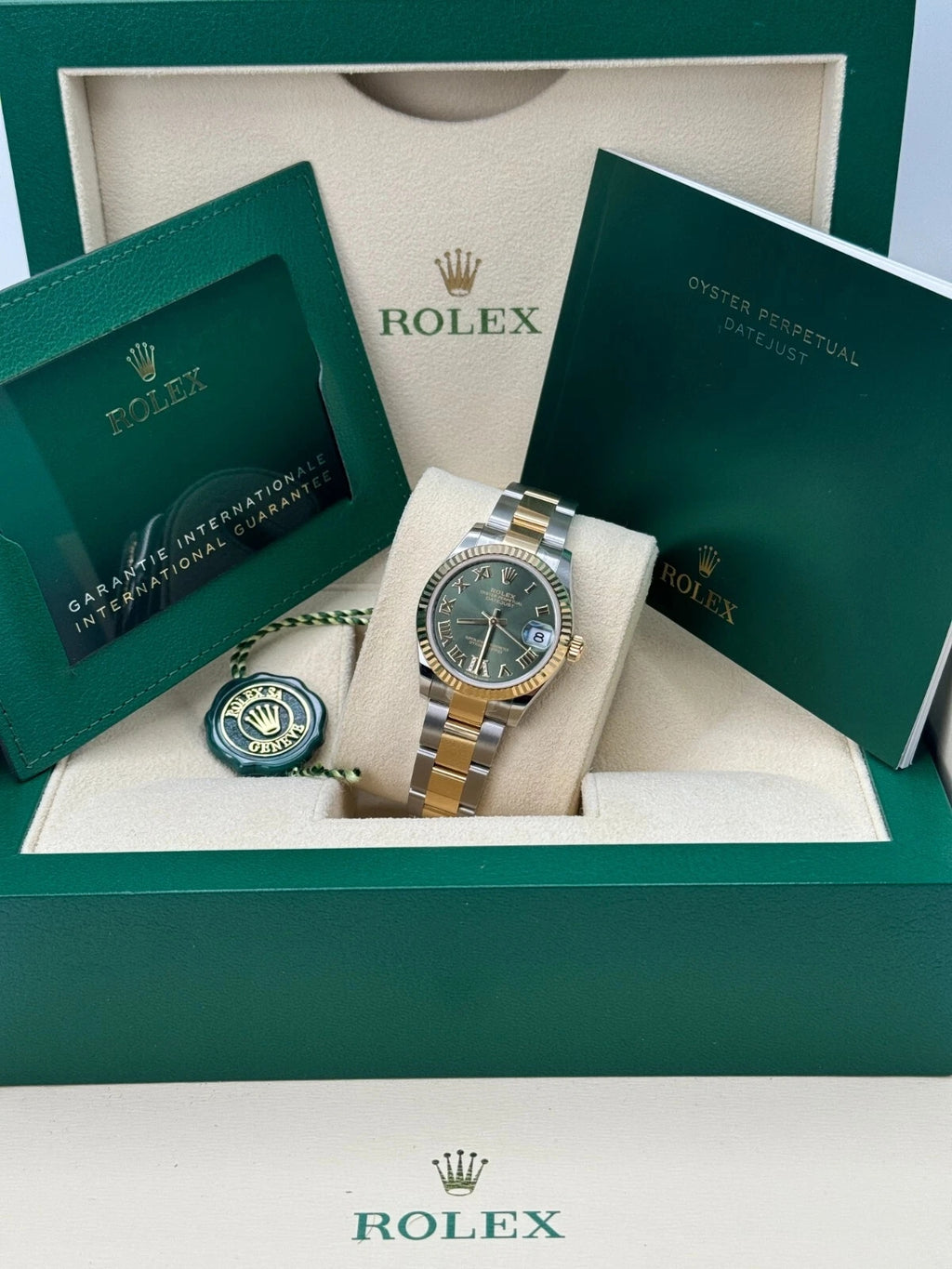 【1:1 Super Clone】 Datejust m278273-0015/0016 31mm Olive Green Dial Stainless Steel and Yellow Gold Oyster Watch