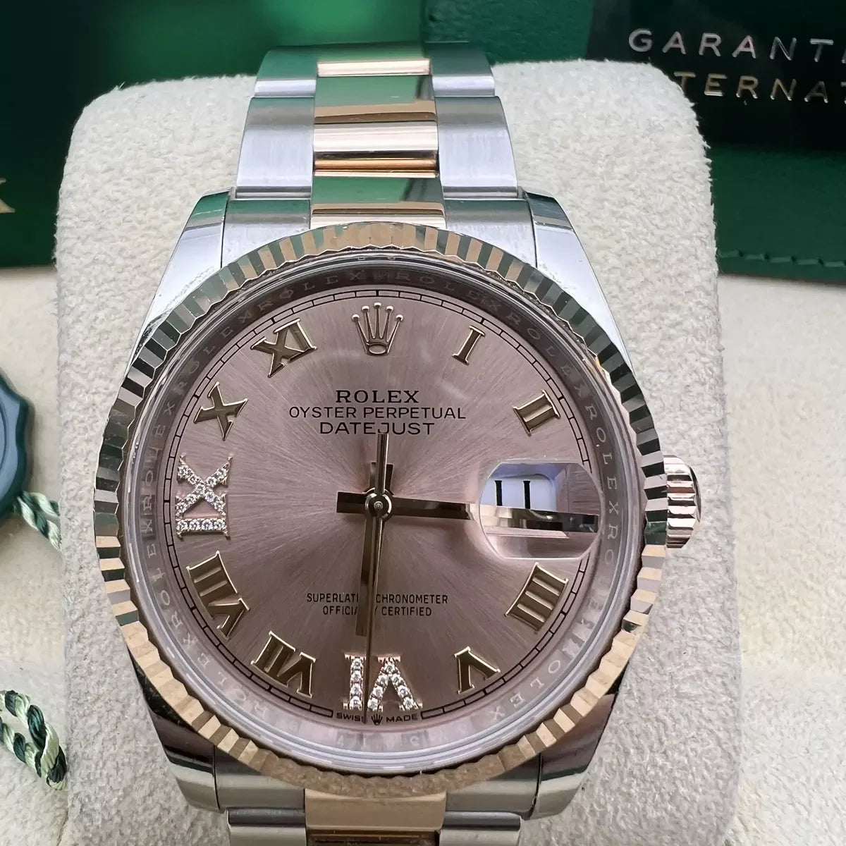 【1:1 Super Clone】  Datejust 36mm 126231 Rose Dial Oyster Bracelet
