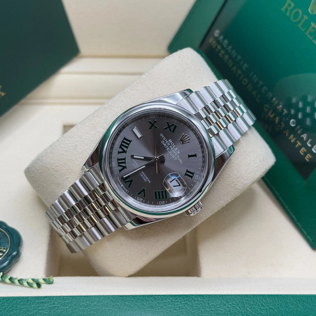 【1:1 Super Clone】  Datejust 36mm 126200 Oyster Perpetual Wimbledon Dial Jubilee Stainless Steel