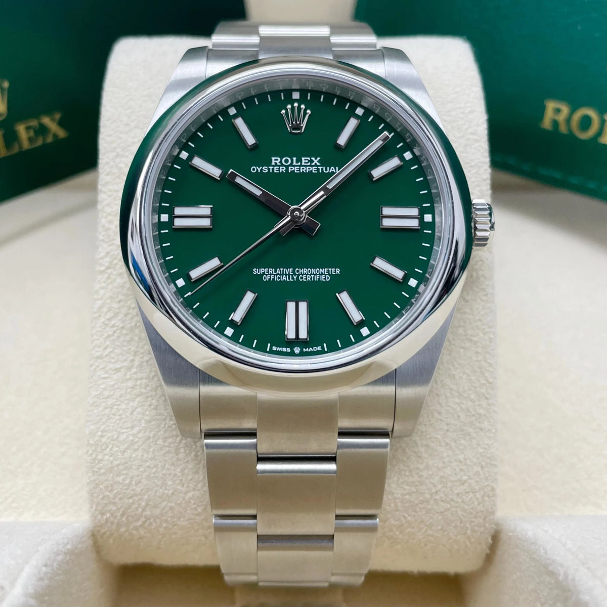 【1:1 Super Clone】 Oyster Perpetual 36mm 126000-0005 Green Dial Oyster Stainless Steel Bracelet