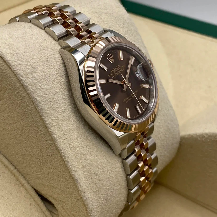 【1:1 Super Clone】 Lady-Datejust 28mm 279171 Chocolate Index Oyster Stainless Steel and Rose Gold