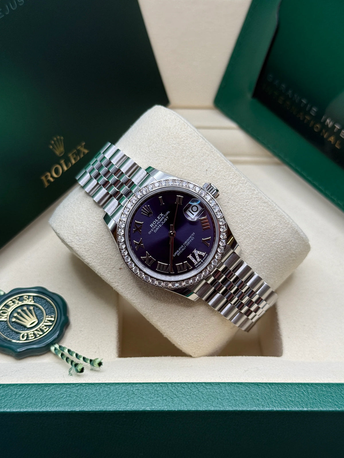 【1:1 Super Clone】 Datejust m278384RBR-0029/0030 Aubergine 31mm Dial Jubilee Watch
