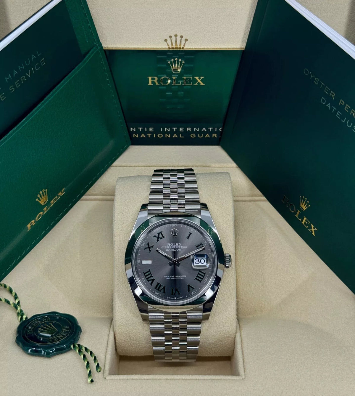 【1:1 Super Clone】 Datejust 41mm 126300 Slate Roman Oyster Stainless Steel Watch