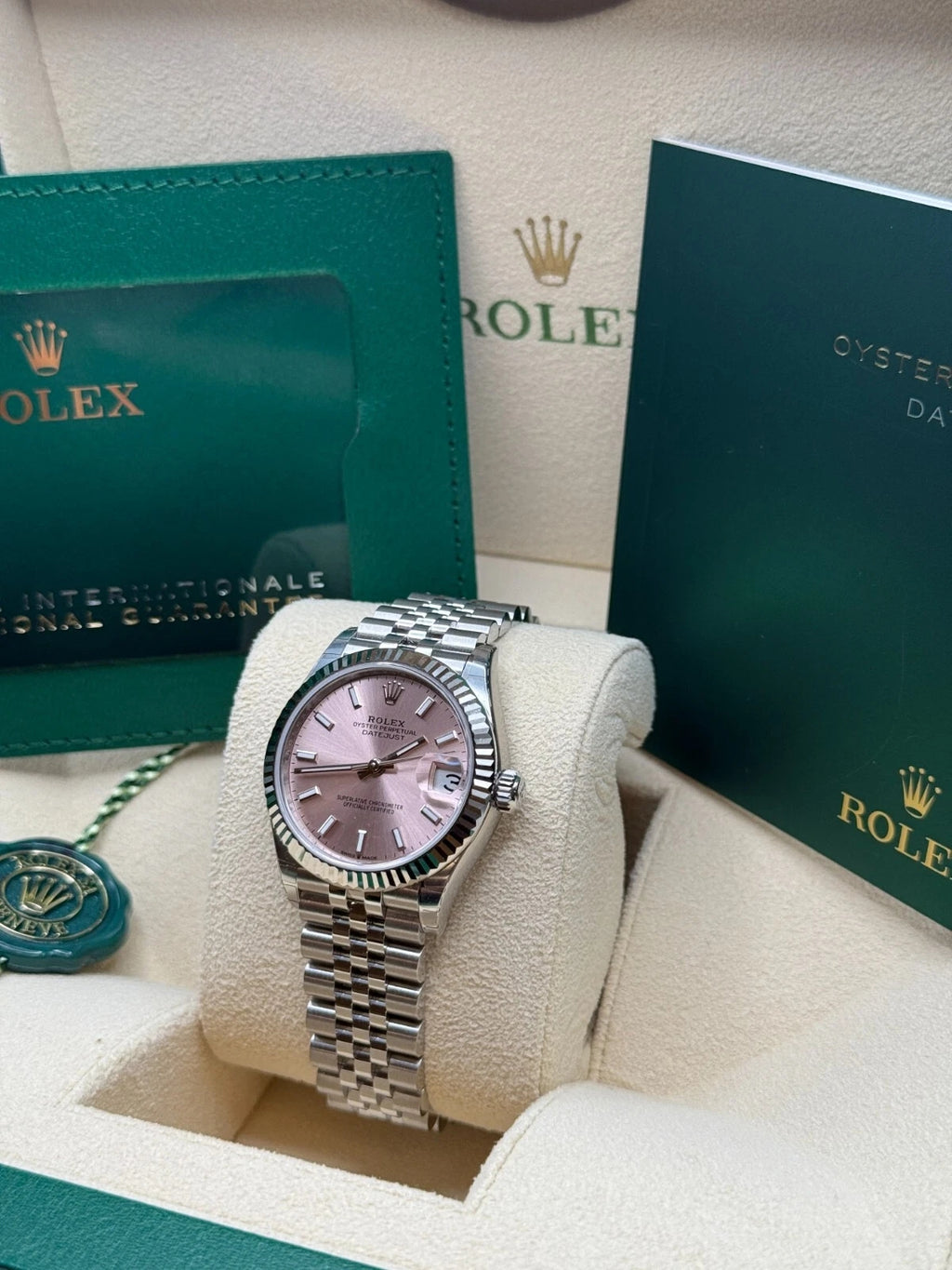 【1:1 Super Clone】 Datejust m278274-0013/0014 Pink Dial 31mm Fluted Bezel Oyster Bracelet
