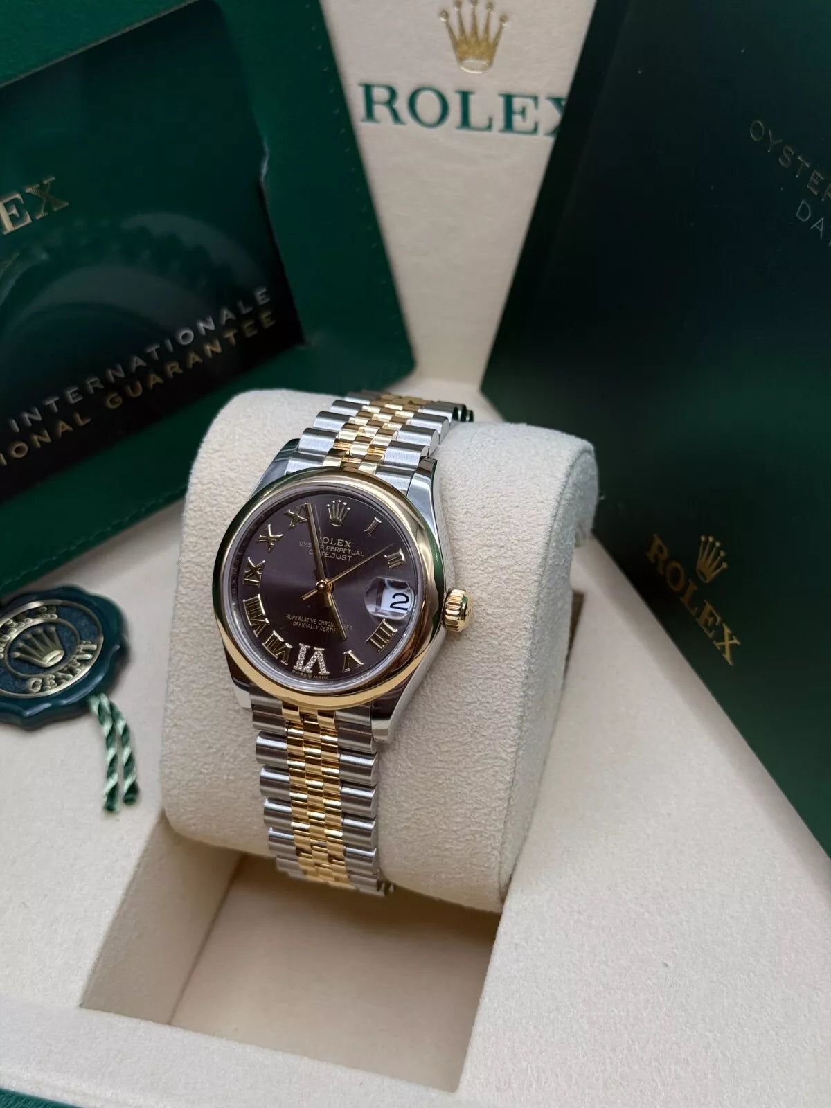 【1:1 Super Clone】 Datejust m278243-0013/0014  31mm Dark Grey Dial Yellow Rolesor Oyster Watch