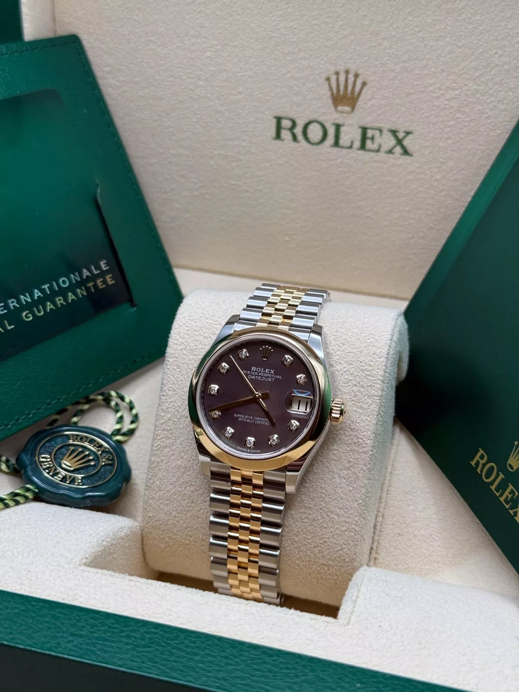 【1:1 Super Clone】 Datejust m278243-0023/0024 31mm Black Mother-of-Pearl Dial Yellow Rolesor Oyster Watch