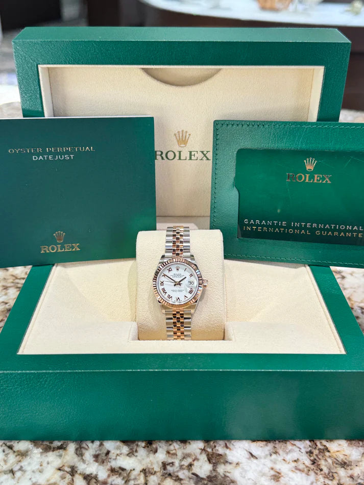 【1:1 Super Clone】 Lady-Datejust 28mm 279171 White Roman Oyster Stainless Steel and Rose Gold