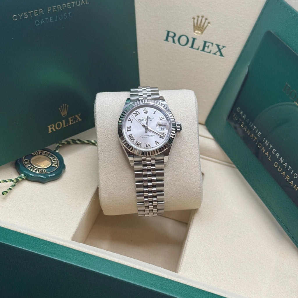 【1:1 Super Clone】 Lady-Datejust 28mm 279174 Silver Roman Dial Oyster Bracelet