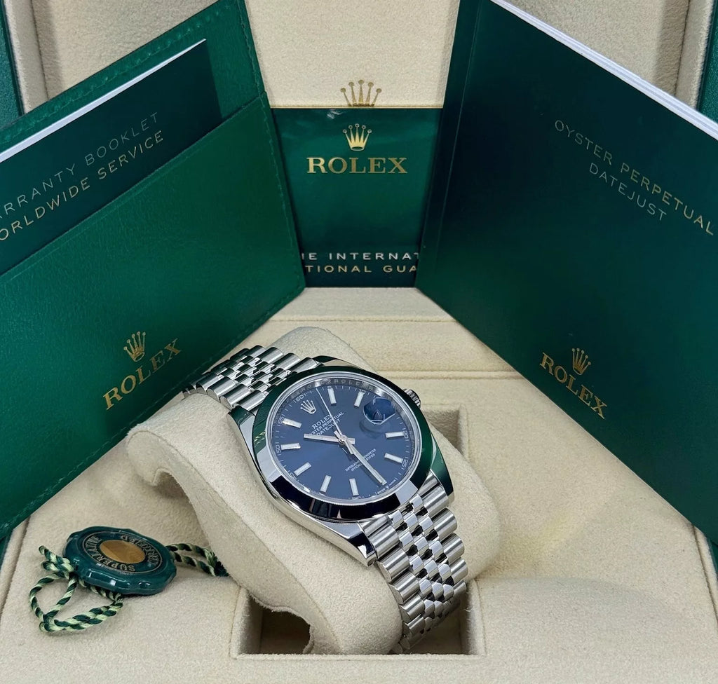 【1:1 Super Clone】 Datejust 41mm 126300 Blue Index Jubilee Stainless Steel Men’s Watch