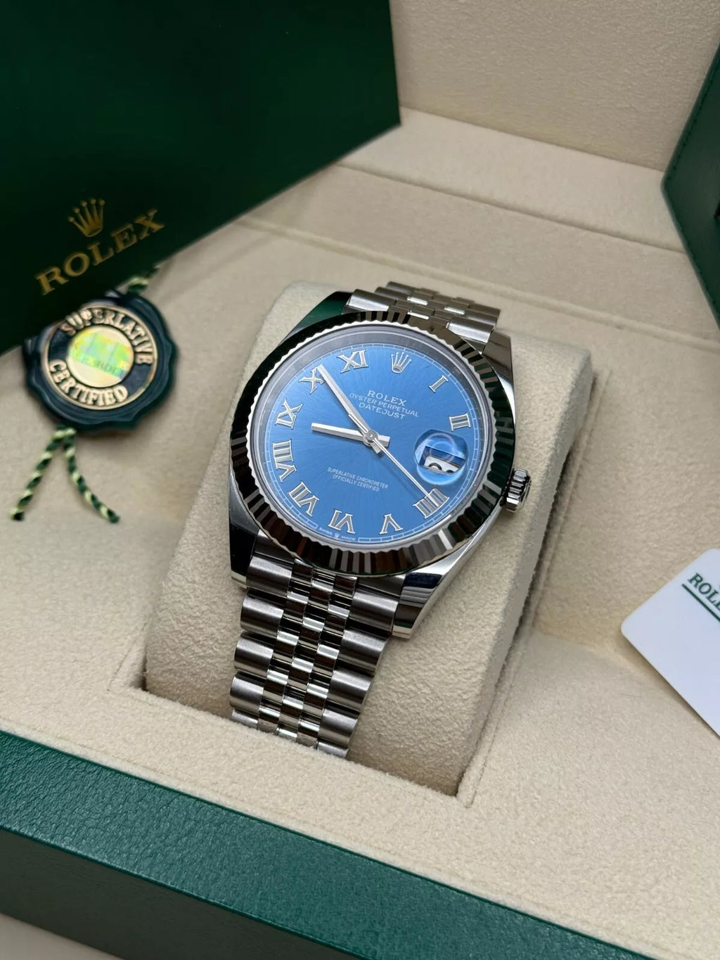【1:1 Super Clone】  Datejust 41mm 126334 Blue Roman Oyster Stainless Steel Men’s Watch