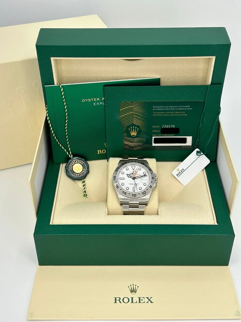 【1:1 Super Clone】Rolex Explorer II 226570 42mm White Dial Men’s Watch