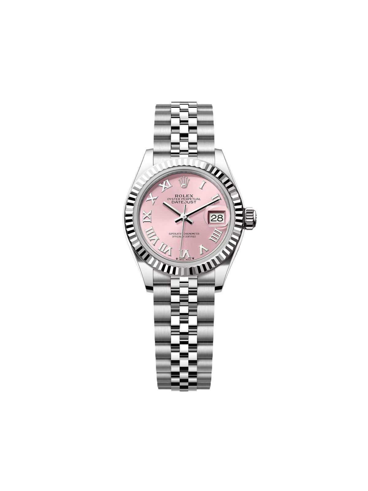 【1:1 Super Clone】 Lady-Datejust 28mm 279174 Pink Roman Dial Oyster Bracelet