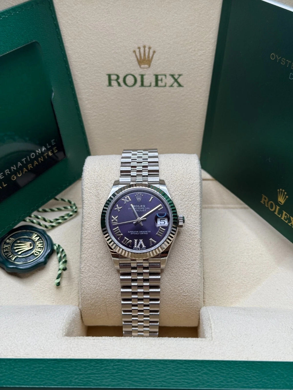 【1:1 Super Clone】 Datejust m278274-0025/0026 Aubergine 31mm Dial Oyster Watch