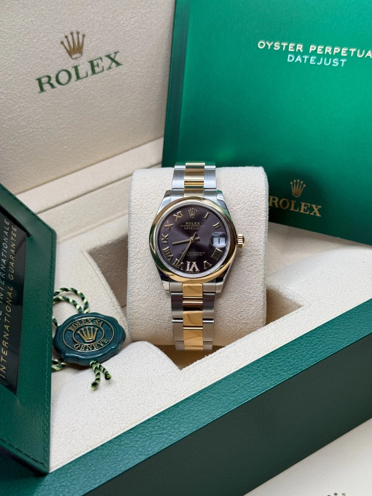 【1:1 Super Clone】 Datejust m278243-0013/0014  31mm Dark Grey Dial Yellow Rolesor Oyster Watch