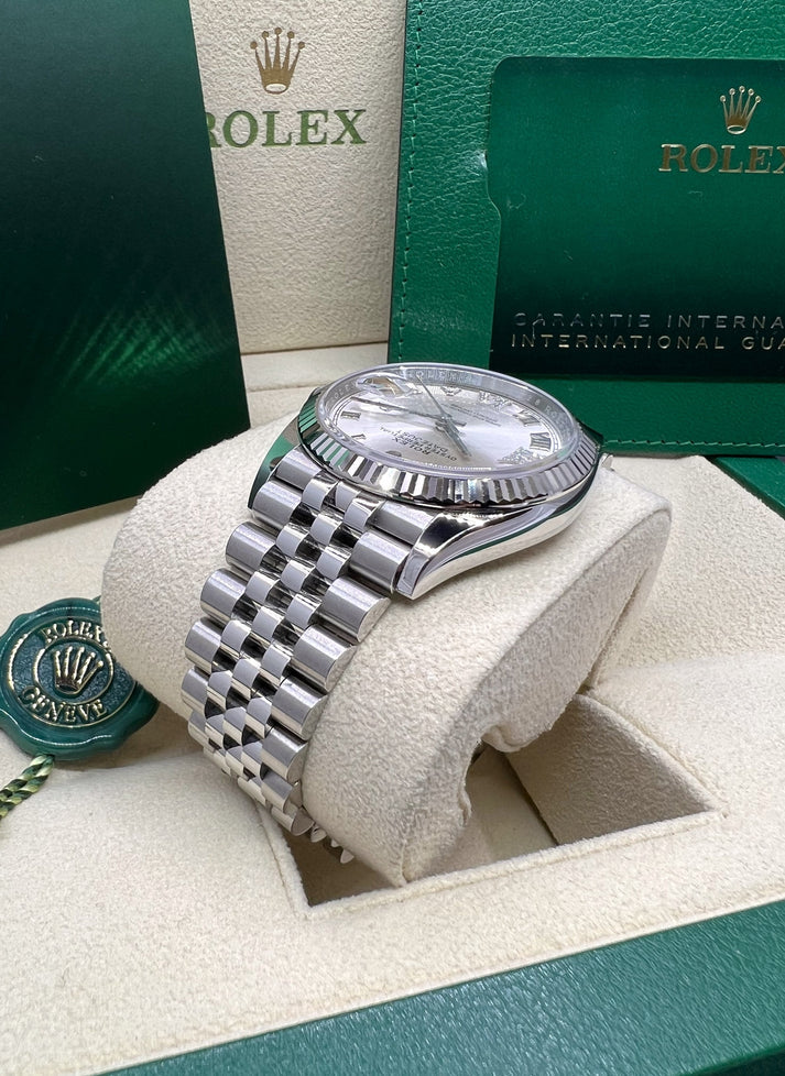 【1:1 Super Clone】  Datejust 36mm 126234 White Roman Dial Oyster Stainless Steel Mens
