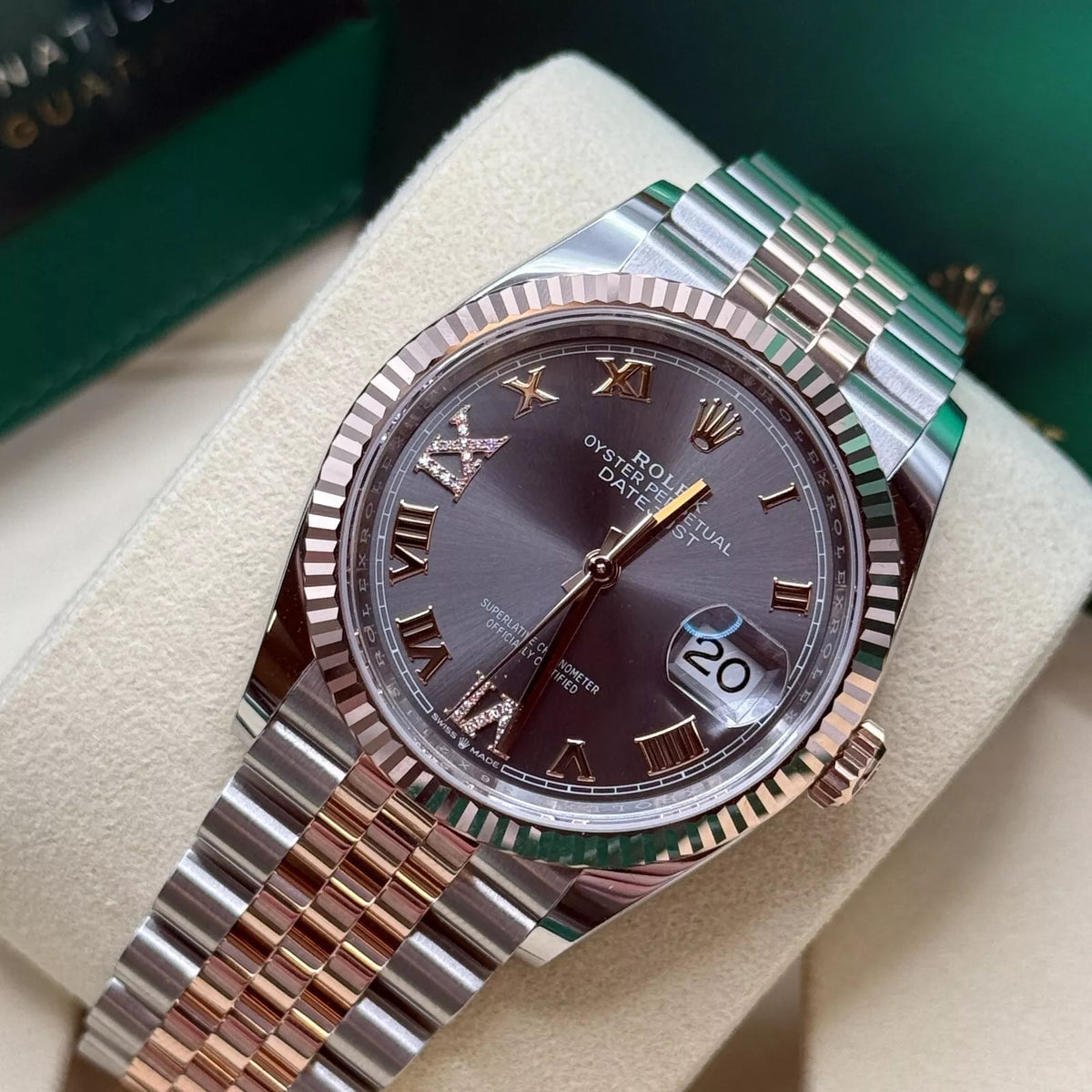 【1:1 Super Clone】  Datejust 36mm 126231 Slate Dial Jubilee Bracelet