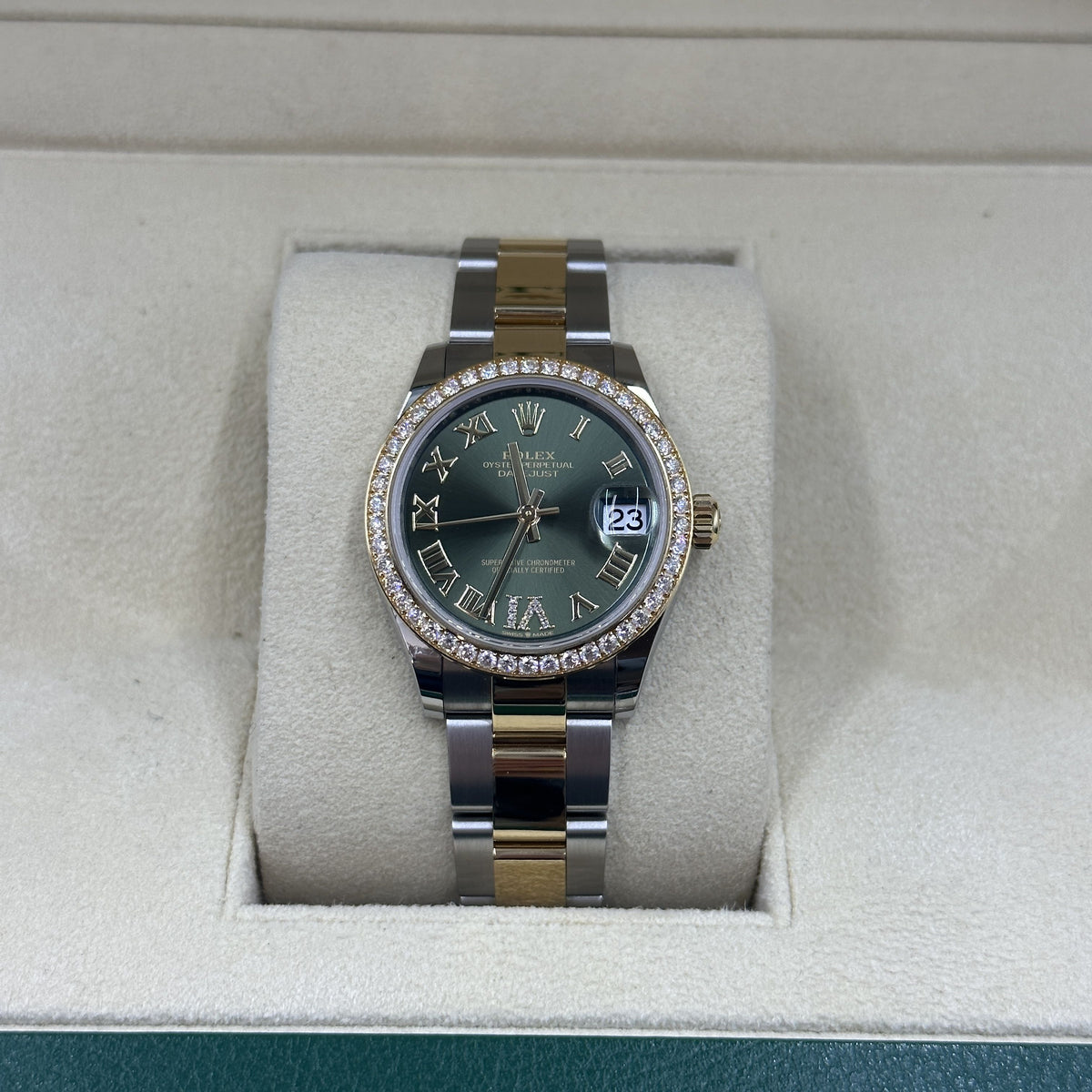 【1:1 Super Clone】 Datejust m278383RBR-0015/0016 31mm Olive Green Dial Oyster Bracelet