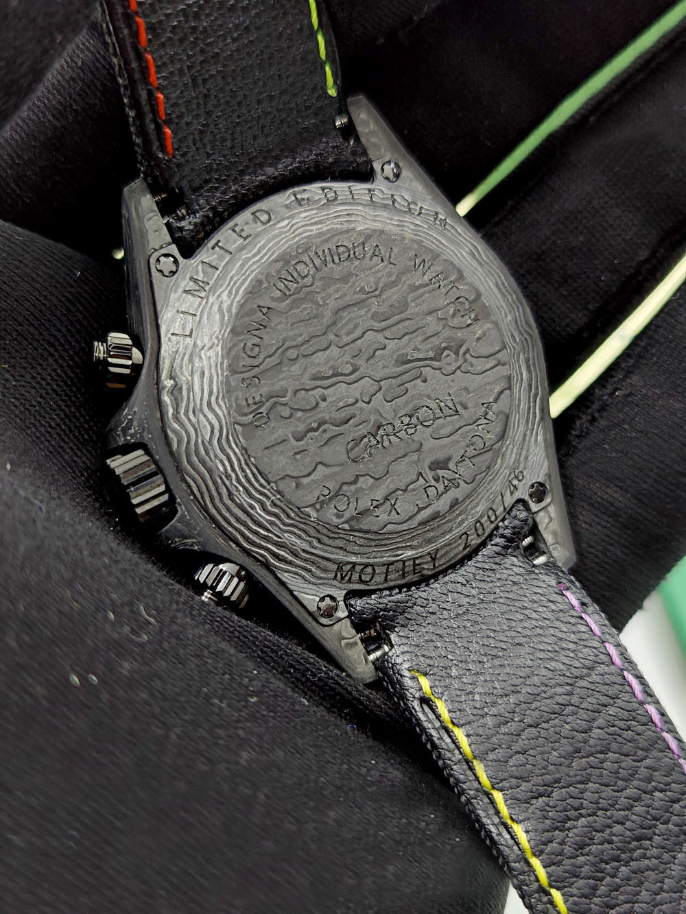 【1:1 Super Clone】Rolex Cosmograph Daytona DIW Carbon Motley Multicolour Dial Super Clone Swiss Replica Watch | Custom Made Limited Edition |