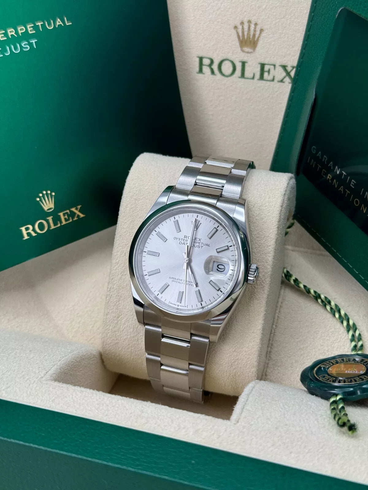 【1:1 Super Clone】  Datejust 36mm 126200 Oyster Perpetual Silver Dial Jubilee Stainless Steel