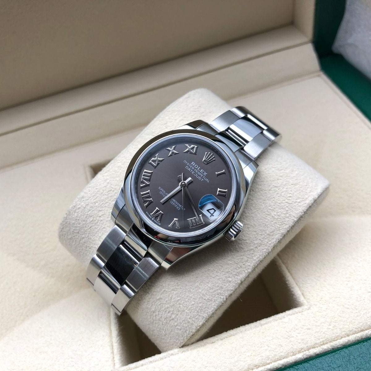 【1:1 Super Clone】 Datejust m278240-0015/0016 31mm  Dark Grey Roman Domed Bezel Oyster Oystersteel