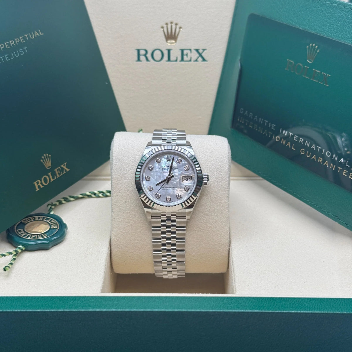 【1:1 Super Clone】 Lady-Datejust 28mm 279174 Mother Of Pearl Diamond Dial Oyster Bracelet