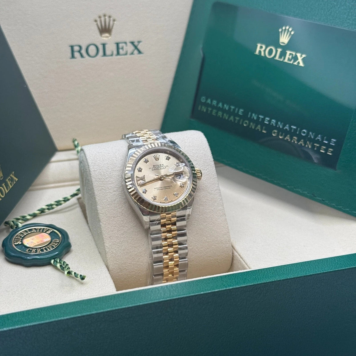 【1:1 Super Clone】 Lady-Datejust 28mm 279173 Champagne Diamond Dial Oyster Bracelet