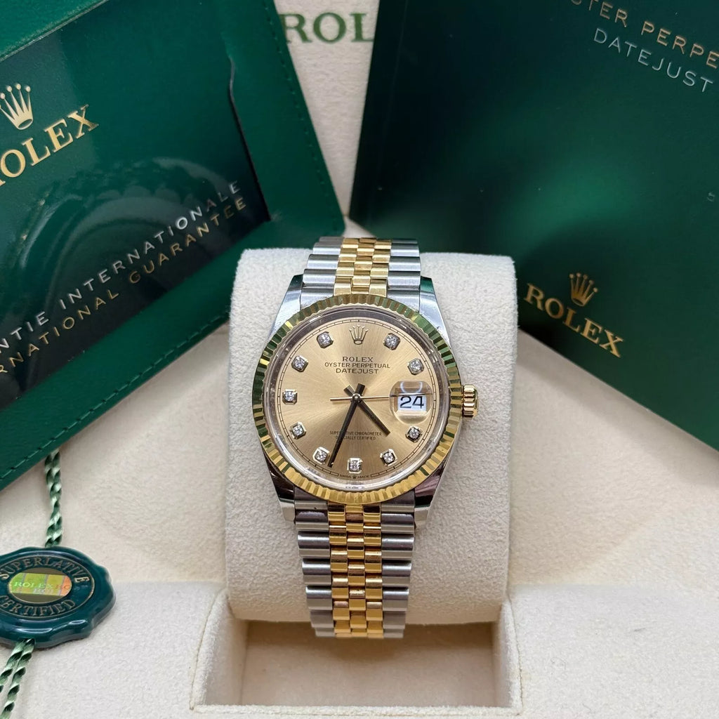 【1:1 Super Clone】  Datejust 36mm 126233 Champagne Dial Jubilee Bracelet Watch