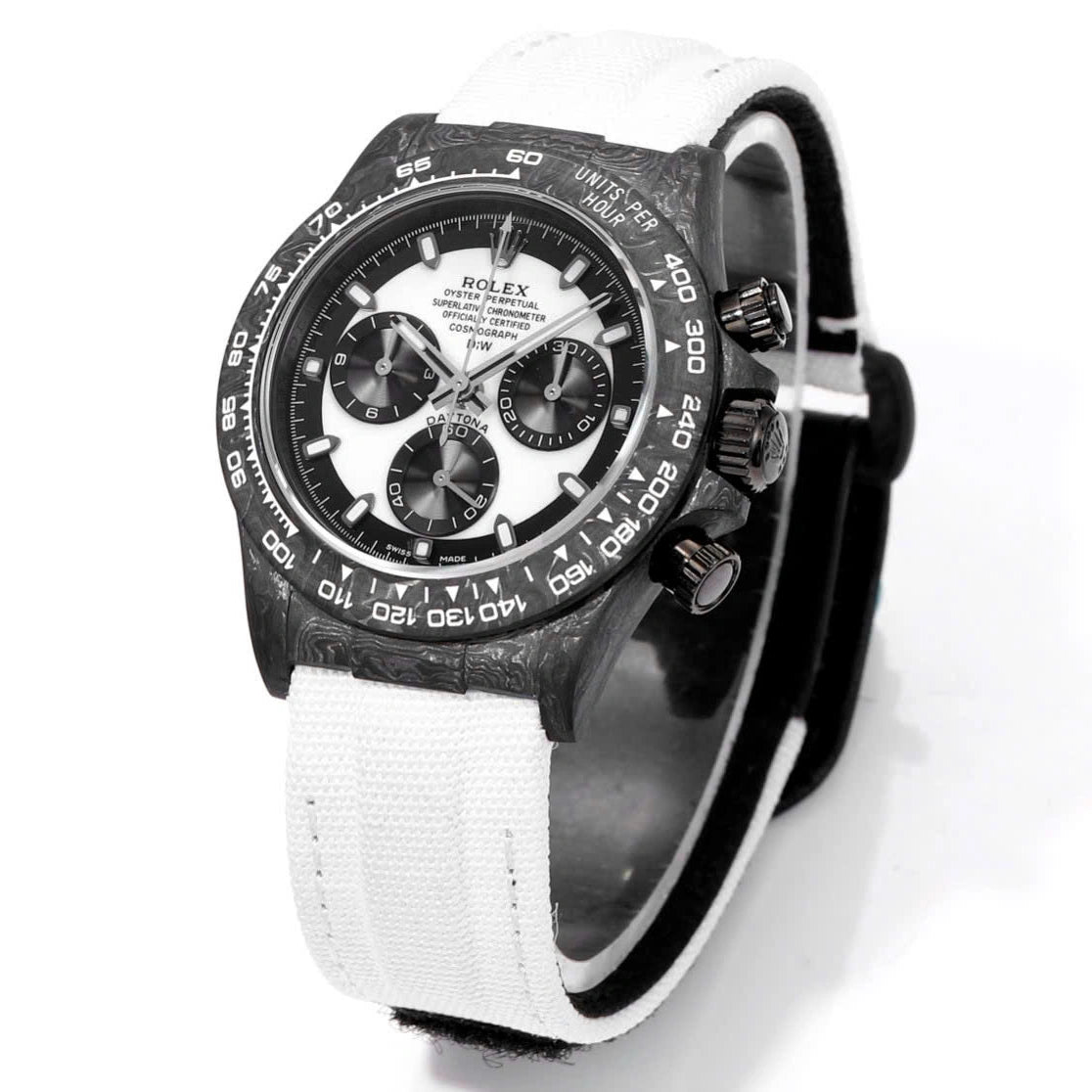 【1:1 Super Clone】Rolex Cosmograph Daytona DIW Cream Carbon 40mm Replica 1:1 – Top Quality Version