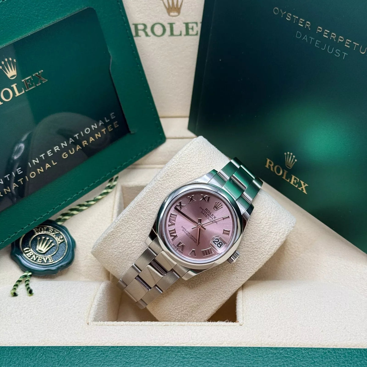 【1:1 Super Clone】 Datejust m278240-0013/0014 31mm Pink Roman Domed Bezel Oyster Oystersteel
