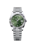 【1:1 Super Clone】  Day-Date "President" 40mm Platinum Green Olive Roman Dial - 228236