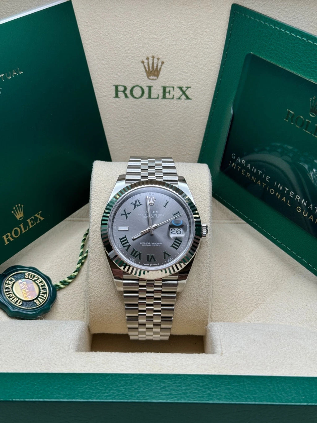 🔥Hot Sale🔥【1:1 Super Clone】  Datejust 41mm 126334 Slate Roman Jubilee Stainless Steel Mens Watch