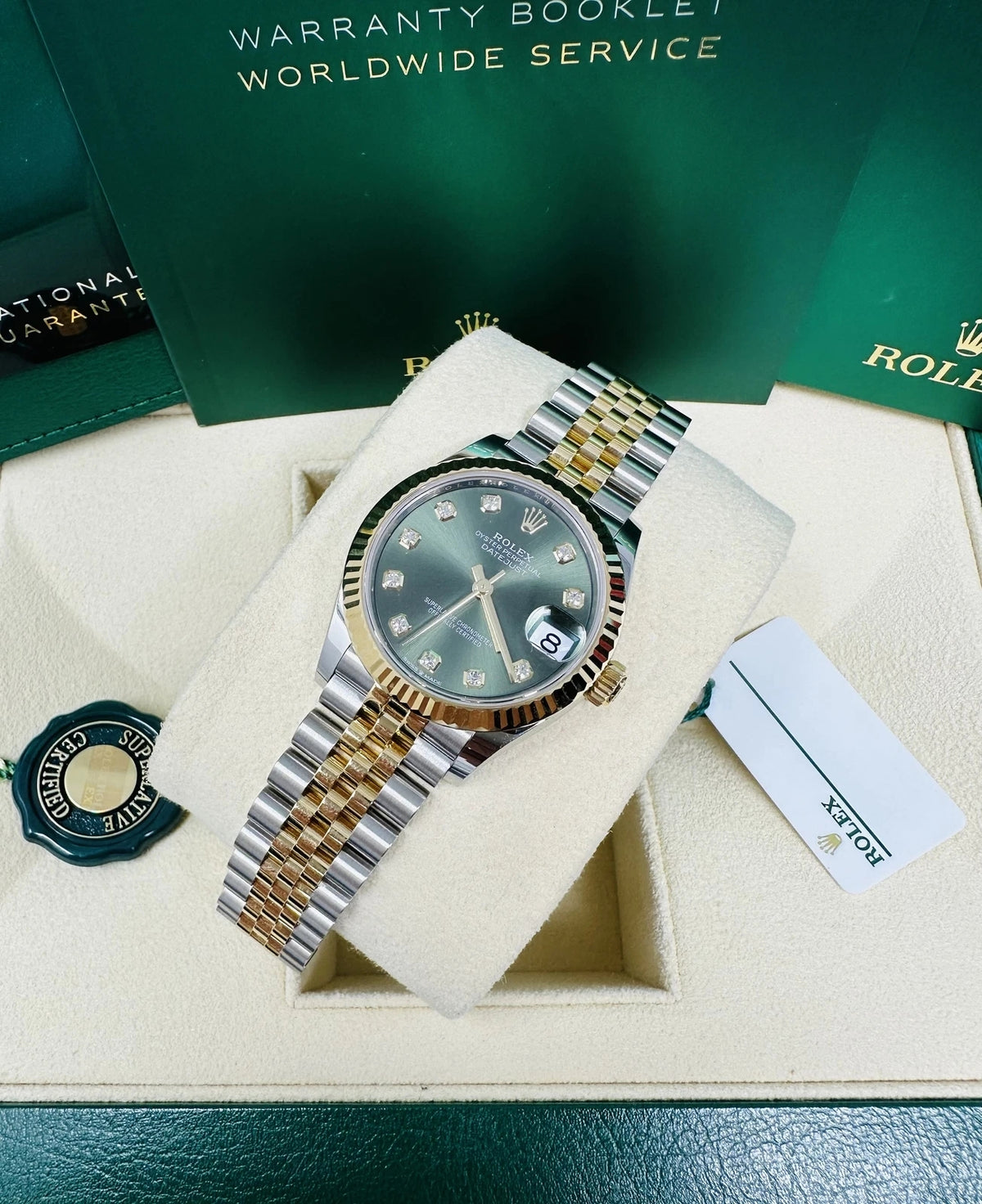 【1:1 Super Clone】 Datejust m278273-0029/0030 31mm Olive Green Dial Stainless Steel and Yellow Gold Oyster Watch