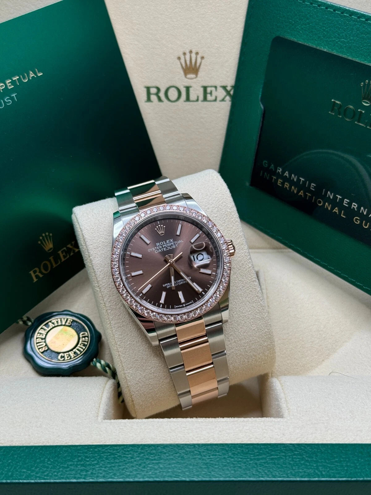 【1:1 Super Clone】  Datejust 36mm 126281 Chocolate Dial Oyster Bracelet