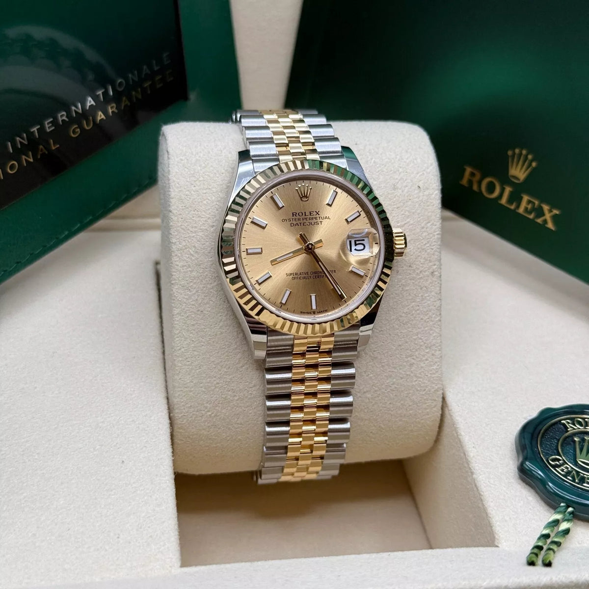 【1:1 Super Clone】 Datejust m278273-0013/0014 31mm Champagne Dial Stainless Steel and Yellow Gold Oyster Watch