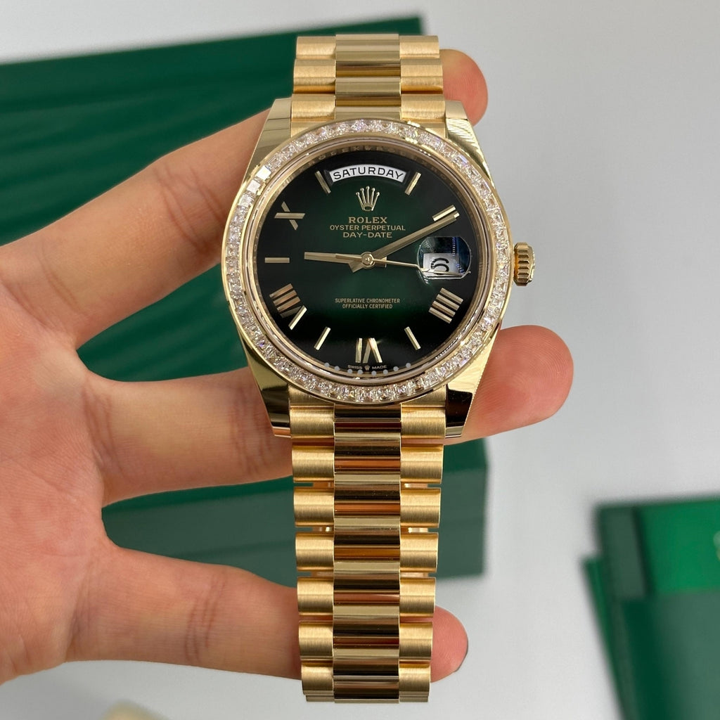 【1:1 Super Clone】 Day-Date 40mm 228398TBR-0042 Green Ombré Dial President Watch