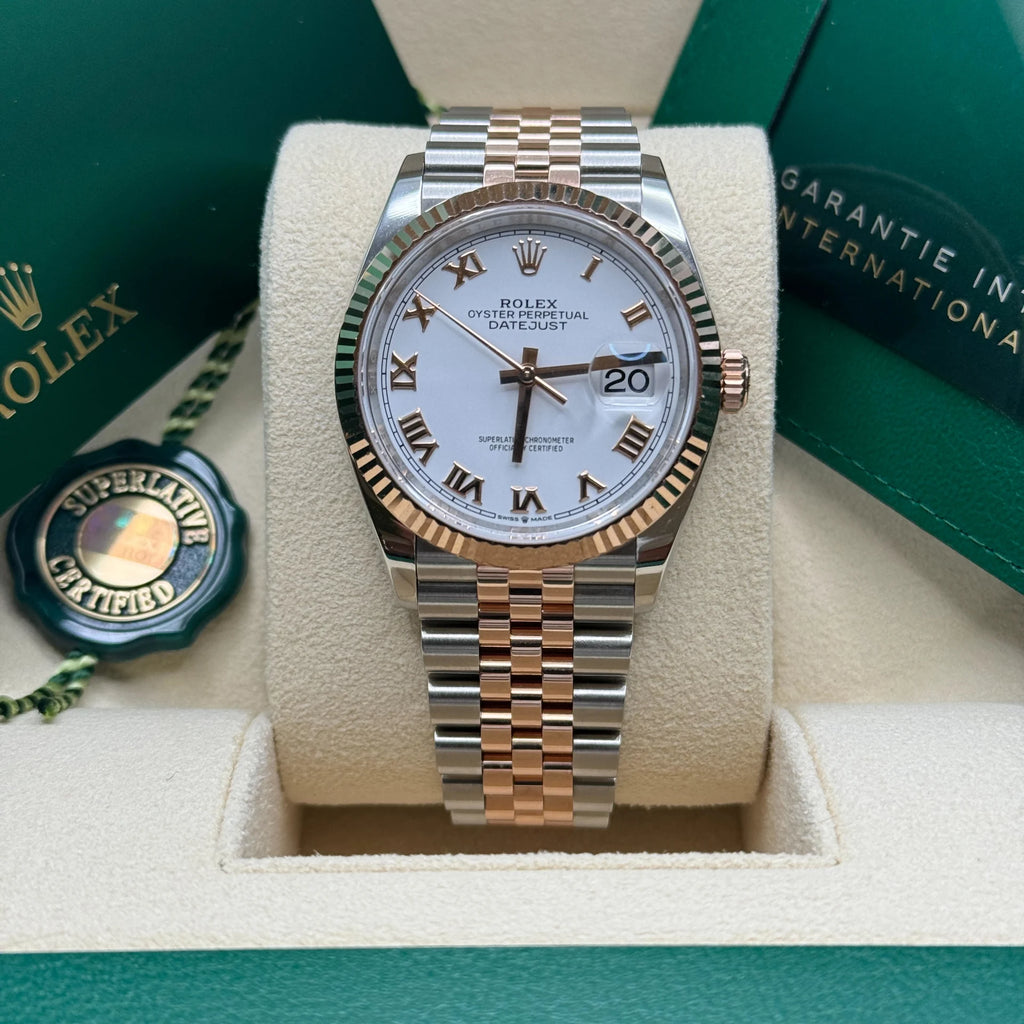 【1:1 Super Clone】  Datejust 36mm 126231 White Dial Oyster Bracelet
