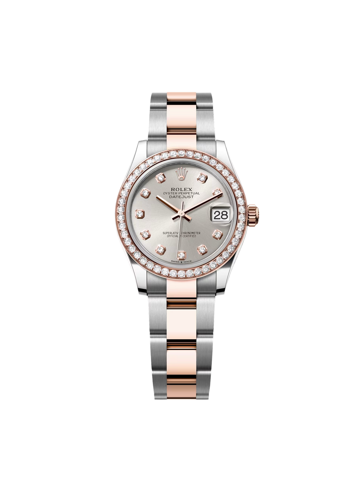 【1:1 Super Clone】 Datejust m278381-0015/0016 Silver Diamond Dial Diamond-Set Bezel 31mm